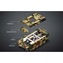 Tikka TK8002 PANZER V Xếp hình lắp ráp ghép mô hình Xe tăng Panther