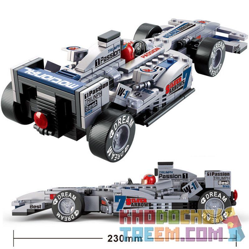 SLUBAN M38-B0352 B0352 0352 M38B0352 38-B0352 non  XE ĐUA F1 MŨI TÊN BẠC TỈ LỆ 1:24 tỷ lệ 1:24 bộ đồ chơi xếp lắp ráp ghép mô hình Speed Champions Racing Cars FORMULA CAR Đua Xe Công Thức 257 khối