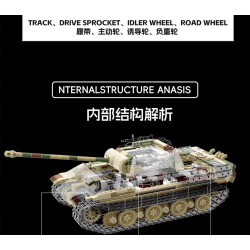 Tikka TK8002 PANZER V Xếp hình lắp ráp ghép mô hình Xe tăng Panther
