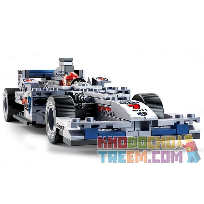 SLUBAN M38-B0352 B0352 0352 M38B0352 38-B0352 non  XE ĐUA F1 MŨI TÊN BẠC TỈ LỆ 1:24 tỷ lệ 1:24 bộ đồ chơi xếp lắp ráp ghép mô hình Speed Champions Racing Cars FORMULA CAR Đua Xe Công Thức 257 khối