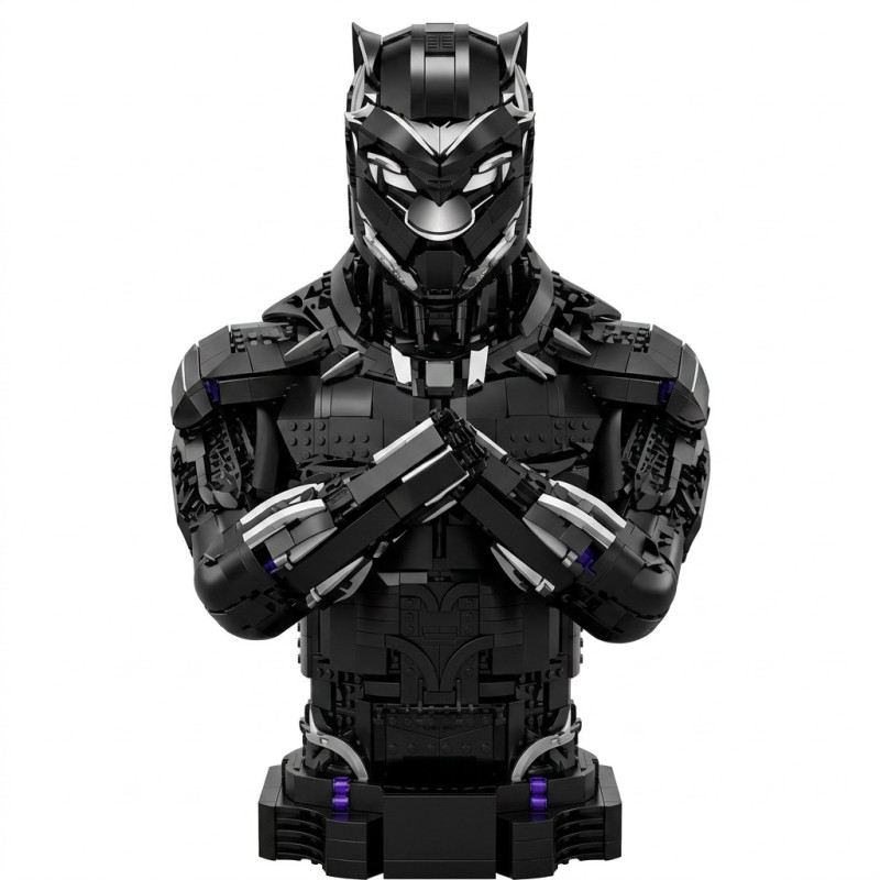 stack 16002 Black Panther Bust Xếp hình lắp ráp ghép mô hình bức tượng bán thân của con báo đen