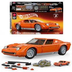 Mattel Brick Shop JHF61 Hot Wheels ’71 Lamborghini Miura P400 Sv Xếp hình lắp ráp ghép mô hình Hot Wheels 1971 Lamborghini Miura P400 Sv 1:12