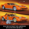 Mattel Brick Shop JHF61 Hot Wheels ’71 Lamborghini Miura P400 Sv Xếp hình lắp ráp ghép mô hình Hot Wheels 1971 Lamborghini Miura P400 Sv 1:12