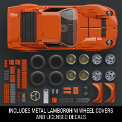 Mattel Brick Shop JHF61 Hot Wheels ’71 Lamborghini Miura P400 Sv Xếp hình lắp ráp ghép mô hình Hot Wheels 1971 Lamborghini Miura P400 Sv 1:12