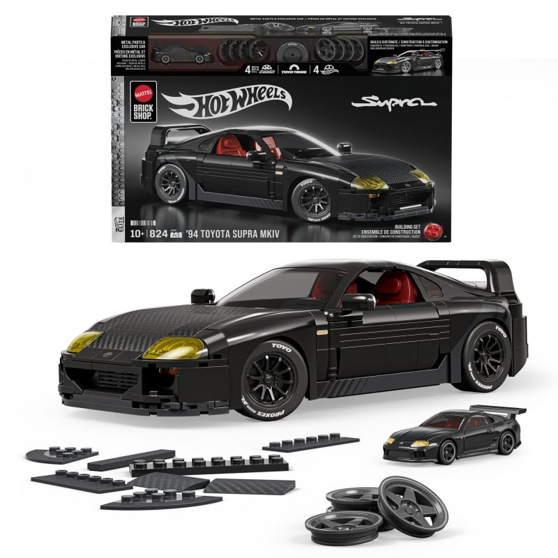 Mattel Brick Shop JKG40 Hot Wheels ’94 Toyota Supra Mkiv Xếp hình lắp ráp ghép mô hình Elite Hot Wheels 1994 Toyota Supra Mkiv 1:16