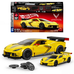 Mattel Brick Shop JKR19 Hot Wheels ’20 Corvette C8.R Xếp hình lắp ráp ghép mô hình Hot Wheels hạng tốc độ 2020 Chevrolet Corvette C8.R 1:32