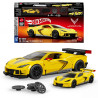 Mattel Brick Shop JKR19 Hot Wheels ’20 Corvette C8.R Xếp hình lắp ráp ghép mô hình Hot Wheels hạng tốc độ 2020 Chevrolet Corvette C8.R 1:32