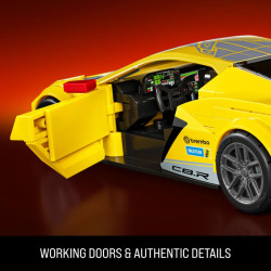 Mattel Brick Shop JKR19 Hot Wheels ’20 Corvette C8.R Xếp hình lắp ráp ghép mô hình Hot Wheels hạng tốc độ 2020 Chevrolet Corvette C8.R 1:32