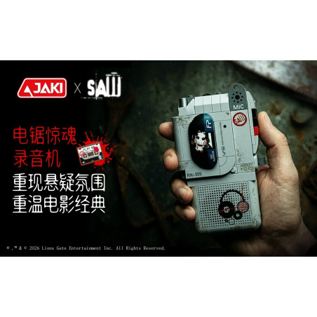 JAKI KJ054 Saw Tape Recorder Xếp hình lắp ráp ghép mô hình Saw: Máy ghi âm
