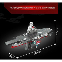 SEMBO 208162 Xếp hình lắp ráp ghép mô hình Đất nước hùng mạnh: 8 tổ hợp tàu sân bay số 19