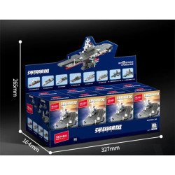 SEMBO 208162 Xếp hình lắp ráp ghép mô hình Đất nước hùng mạnh: 8 tổ hợp tàu sân bay số 19