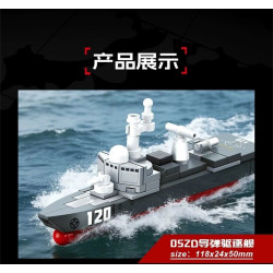 SEMBO 208162 Xếp hình lắp ráp ghép mô hình Đất nước hùng mạnh: 8 tổ hợp tàu sân bay số 19