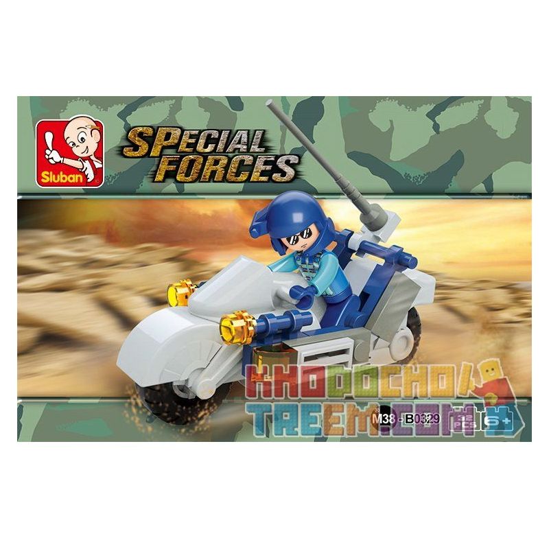 SLUBAN M38-B0329 B0329 0329 M38B0329 38-B0329 non  MÔ TÔ LỰC LƯỢNG ĐẶC NHIỆM bộ đồ chơi xếp lắp ráp ghép mô hình Swat Special Force SPECIAL FORCES MOTORCYCLE 32 khối