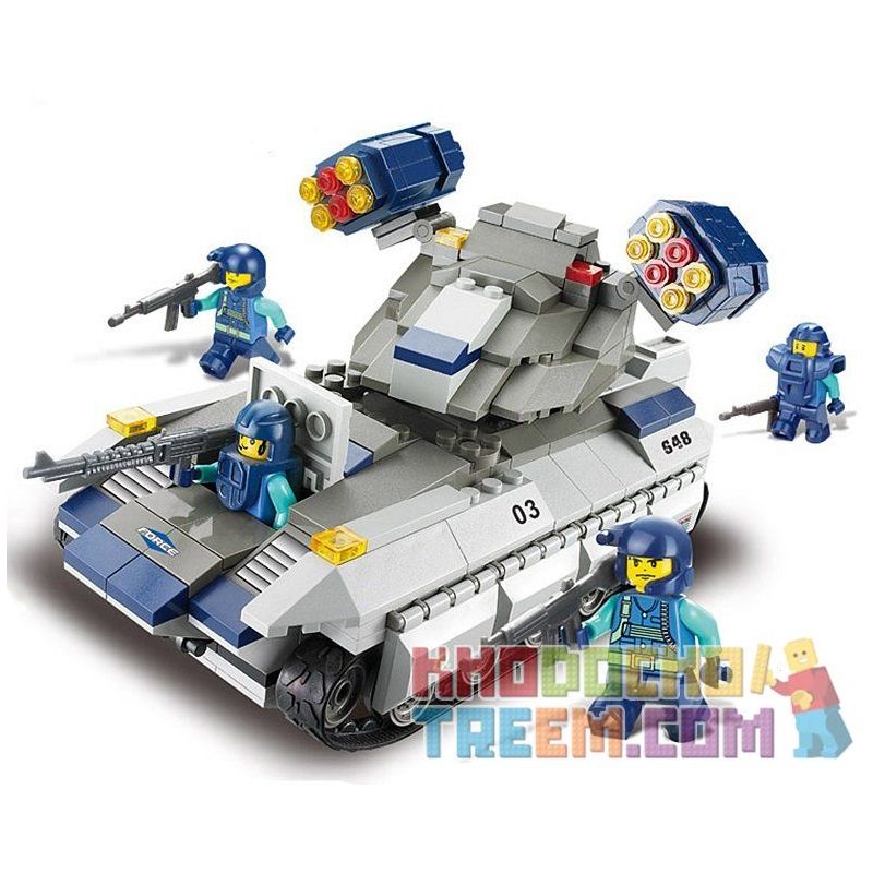 SLUBAN M38-B0206 B0206 0206 M38B0206 38-B0206 Xếp hình kiểu Lego SWAT SPECIAL FORCE Vulcan Missile Tank Xe Thiết Giáp Tên Lửa Lực Lượng đặc Nhiệm 273 khối