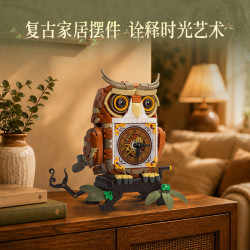 Pantasy 85051 Owl Clock Xếp hình lắp ráp ghép mô hình đồng hồ cú