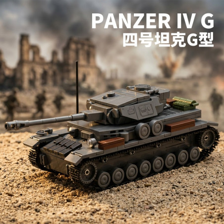 Le Yi 66107 Panzer IV G Xếp hình lắp ráp ghép mô hình Thiết Giáp IV Loại G