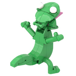 Onebrick OB-1017 Lizard Tom Xếp hình lắp ráp ghép mô hình Kế hoạch chuyển đổi hải ly: Thằn lằn xanh