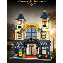MORKMODEL MORK UrGe XMORK 20124 Nostalgic Station Xếp hình lắp ráp ghép mô hình trạm hoài niệm