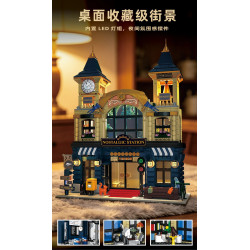 MORKMODEL MORK UrGe XMORK 20124 Nostalgic Station Xếp hình lắp ráp ghép mô hình trạm hoài niệm