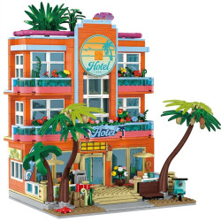 MORKMODEL MORK UrGe XMORK 20125 Miami Resort Hotel Xếp hình lắp ráp ghép mô hình Khách sạn nghỉ dưỡng Miami