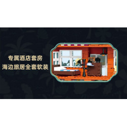 MORKMODEL MORK UrGe XMORK 20125 Miami Resort Hotel Xếp hình lắp ráp ghép mô hình Khách sạn nghỉ dưỡng Miami