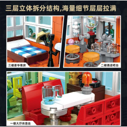 MORKMODEL MORK UrGe XMORK 20125 Miami Resort Hotel Xếp hình lắp ráp ghép mô hình Khách sạn nghỉ dưỡng Miami