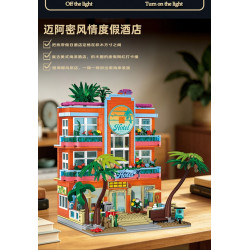 MORKMODEL MORK UrGe XMORK 20125 Miami Resort Hotel Xếp hình lắp ráp ghép mô hình Khách sạn nghỉ dưỡng Miami
