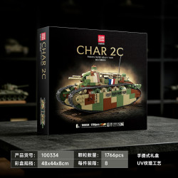 QUANGUAN 100334 CHAR 2C Xếp hình lắp ráp ghép mô hình Xe tăng siêu nặng Shire 2C 1:35