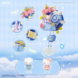 AREA-X AB0121 Sanrio Characters Xếp hình lắp ráp ghép mô hình Chuông cửa gợi lại giấc mơ của gia đình Sanrio: Đêm đầy sao trên mây Hello Kitty & Daniel