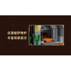 MORKMODEL MORK UrGe XMORK 20126 Pizza Shop Xếp hình lắp ráp ghép mô hình cửa hàng pizza