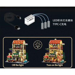 MORKMODEL MORK UrGe XMORK 20126 Pizza Shop Xếp hình lắp ráp ghép mô hình cửa hàng pizza