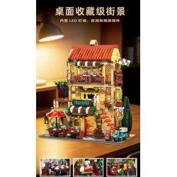 MORKMODEL MORK UrGe XMORK 20126 Pizza Shop Xếp hình lắp ráp ghép mô hình cửa hàng pizza