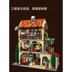 MORKMODEL MORK UrGe XMORK 20126 Pizza Shop Xếp hình lắp ráp ghép mô hình cửa hàng pizza