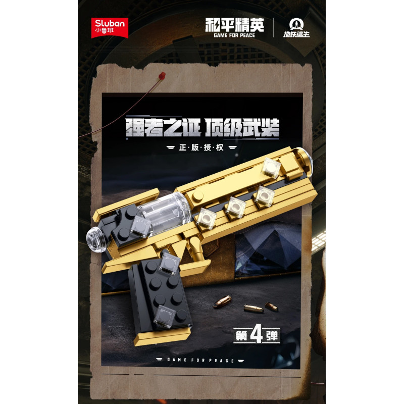 Sluban M38-B1655 Xếp hình lắp ráp ghép mô hình Hộp mù vũ khí Peace Elite Phiên bản thứ 4