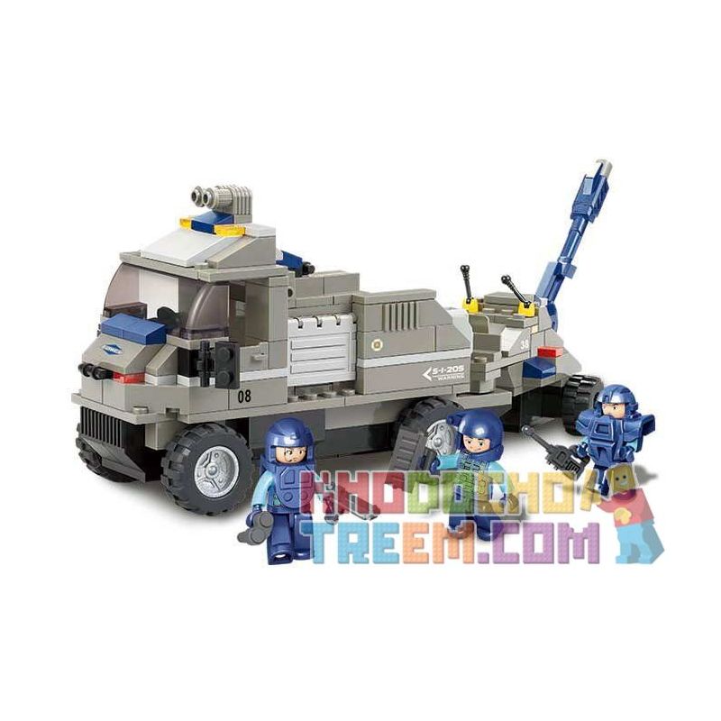 SLUBAN M38-B0200 B0200 0200 M38B0200 38-B0200 Xếp hình kiểu Lego SWAT SPECIAL FORCE Artillery Tractor Xe Tải Kéo Pháo 232 khối