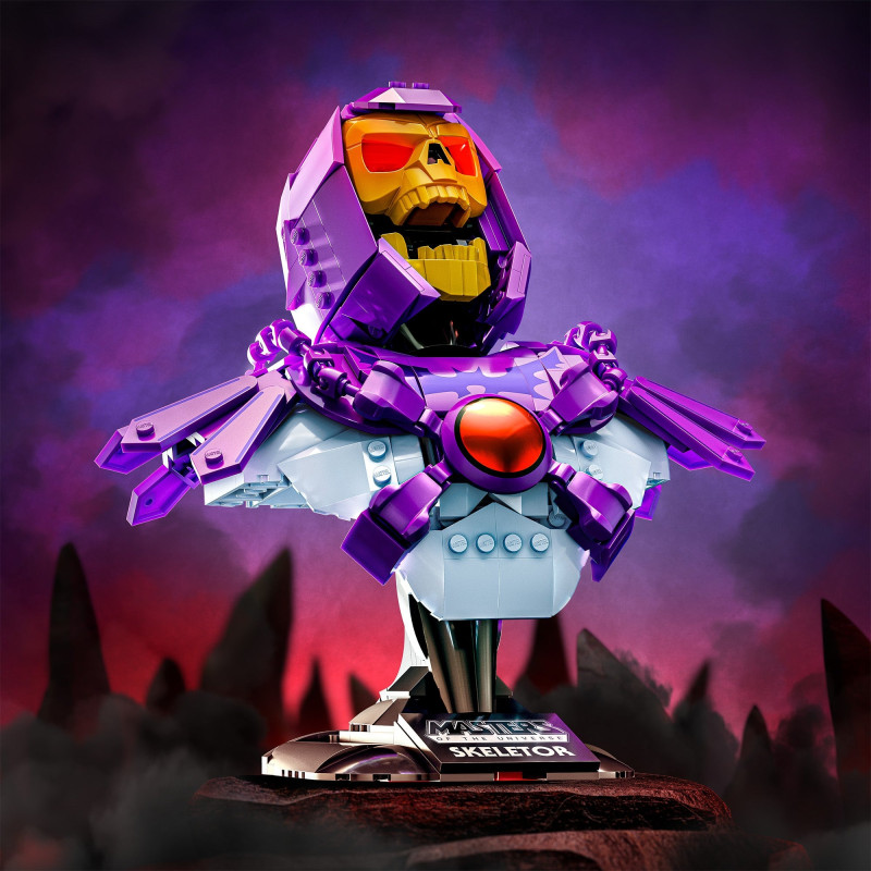 Mattel Brick Shop JNH52 Masters of the Universe Skeletor Bust Xếp hình lắp ráp ghép mô hình Cosmic He-Man: Skeletor Bust
