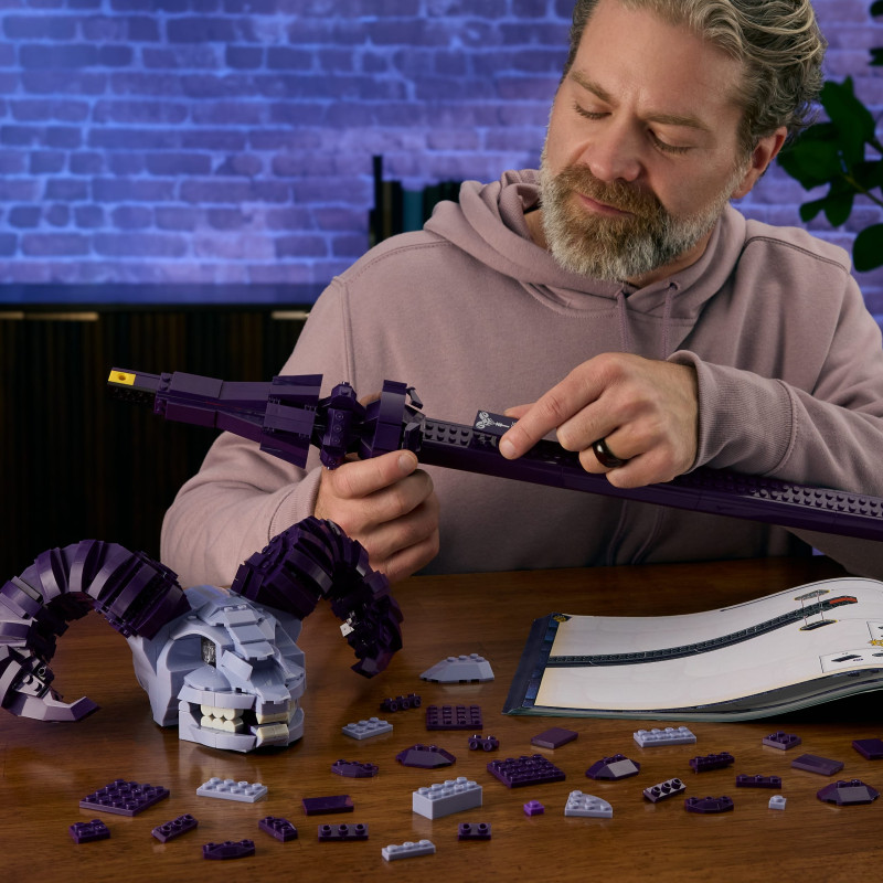 Mattel Brick Shop JNH53 Masters of the Universe Havoc Staff Xếp hình lắp ráp ghép mô hình Người khổng lồ vũ trụ: Quyền trượng của Skeletor