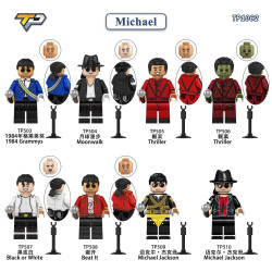 TP TP1062 TP TP503 TP TP504 TP TP505 TP TP506 TP TP507 TP TP508 TP TP509 TP TP510 Michael Jackson Xếp hình lắp ráp ghép mô hình Michael Jackson nhân vật nhỏ 8 loại