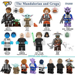TP TP1063 TP TP511 TP TP512 TP TP513 TP TP514 TP TP515 TP TP516 TP TP517 TP TP518 Star Wars: The Mandalorian and Grogu Xếp hình lắp ráp ghép mô hình 8 loại nhân vật nhỏ của Mandalorian và Gugu