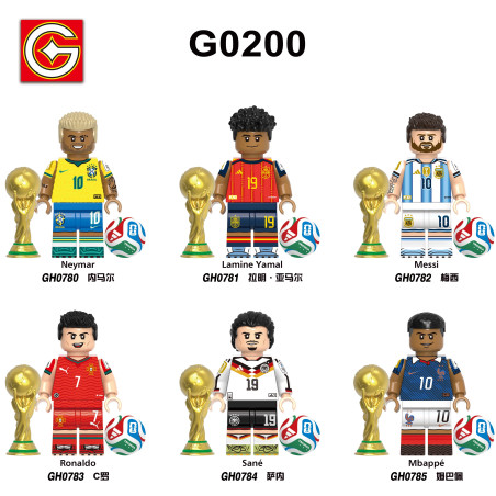 G brand GH0781 G brand GH0782 G brand GH0783 G brand GH0784 G brand GH0785 G brand G0200 G brand GH0780 Xếp hình lắp ráp ghép mô hình Nhân vật cầu thủ bóng đá 6 loại