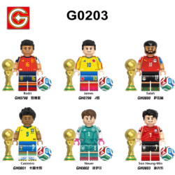 G brand G0203 G brand GH0798 G brand GH0799 G brand GH0800 G brand GH0801 G brand GH0802 G brand GH0803 Xếp hình lắp ráp ghép mô hình Nhân vật cầu thủ bóng đá 6 loại