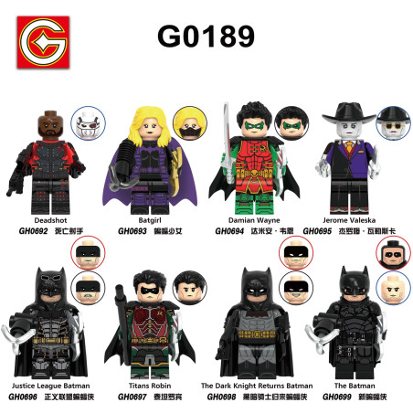 G brand G0189 G brand GH0692 G brand GH0693 G brand GH0694 G brand GH0695 G brand GH0696 G brand GH0697 G brand GH0698 G brand GH0699 Batman Xếp hình lắp ráp ghép mô hình Batman nhân vật nhỏ 8 loại