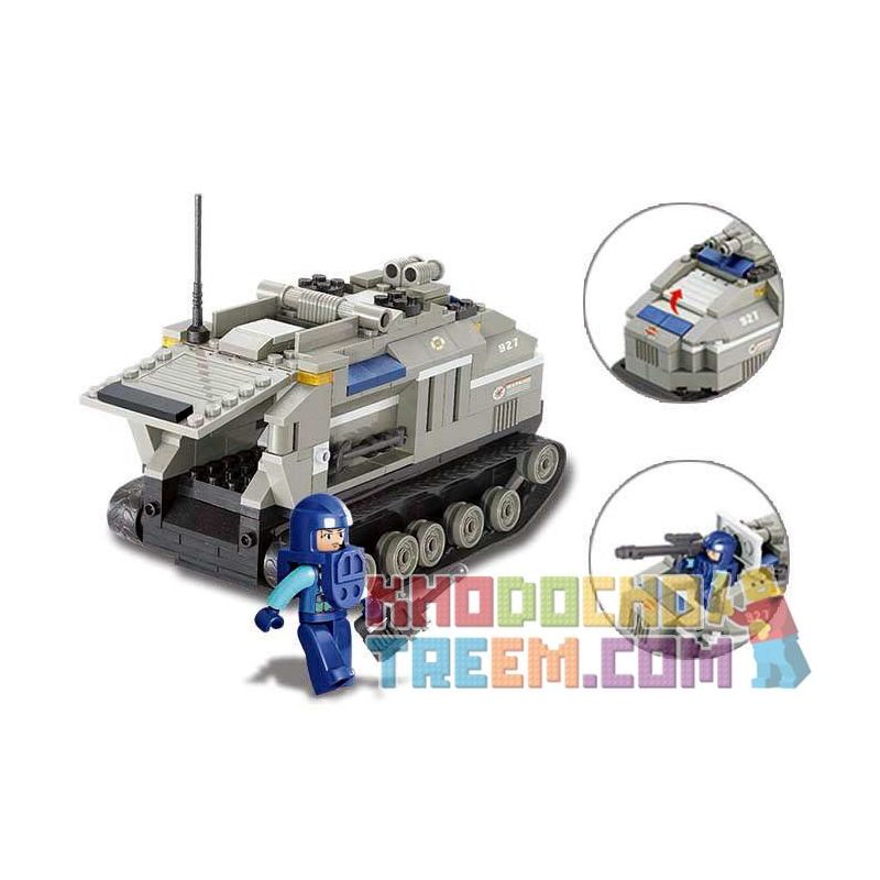 SLUBAN M38-B0199 B0199 0199 M38B0199 38-B0199 Xếp hình kiểu  SWAT SPECIAL FORCE Armored Vehicle Xe Bọc Thép Chở Quân 258 khối