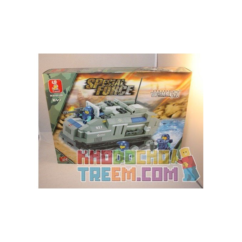 SLUBAN M38-B0199 B0199 0199 M38B0199 38-B0199 Xếp hình kiểu  SWAT SPECIAL FORCE Armored Vehicle Xe Bọc Thép Chở Quân 258 khối