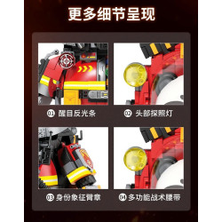 Sekensha 531001 Xếp hình lắp ráp ghép mô hình Mecha Panda số 005 Gấu trúc không sợ hãi