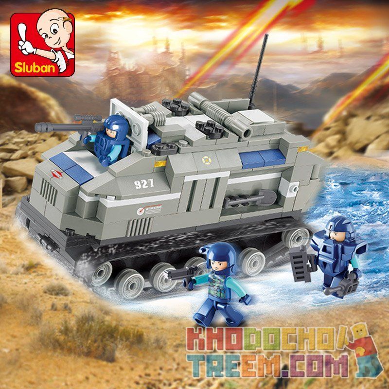 SLUBAN M38-B0199 B0199 0199 M38B0199 38-B0199 Xếp hình kiểu  SWAT SPECIAL FORCE Armored Vehicle Xe Bọc Thép Chở Quân 258 khối