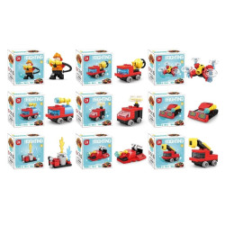 minGDi LEIBAO M1919 Xếp hình lắp ráp ghép mô hình Tổ hợp xe cứu hỏa 12 tổ hợp