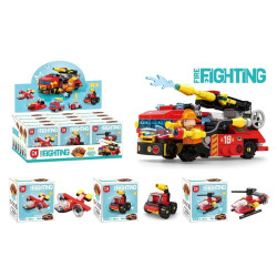 minGDi LEIBAO M1919 Xếp hình lắp ráp ghép mô hình Tổ hợp xe cứu hỏa 12 tổ hợp