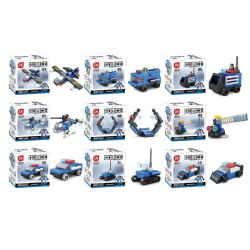 minGDi LEIBAO M1922 Xếp hình lắp ráp ghép mô hình Xe cảnh sát kết hợp 12 kết hợp