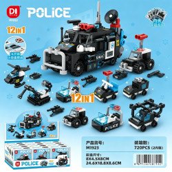 minGDi LEIBAO M1923 Xếp hình lắp ráp ghép mô hình Tổ hợp xe SWAT 12 tổ hợp